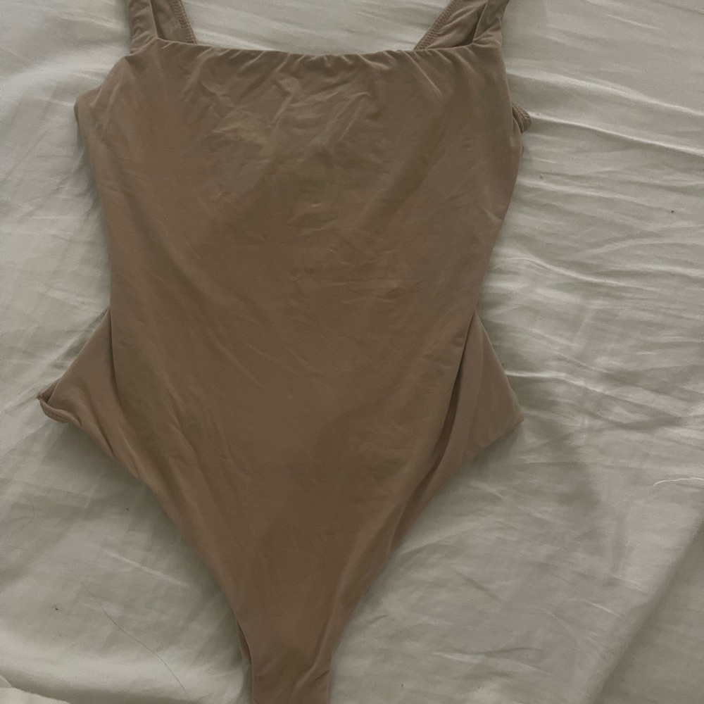 SKIMS Tan One Piece Bodysuit